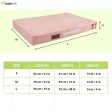 Petter World Micro Fur Orthopedic Mattress Bed with Memory Foam Base for Dogs (Peach Pearl) Fashion