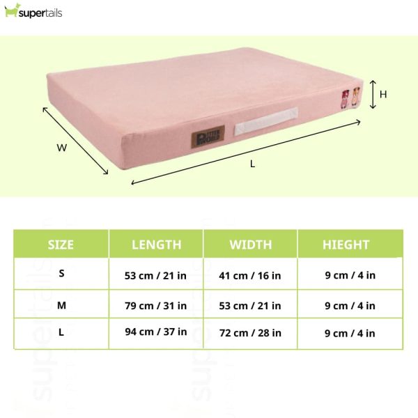 Petter World Micro Fur Orthopedic Mattress Bed with Memory Foam Base for Dogs (Peach Pearl) Fashion