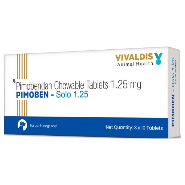 Vivaldis Pimoben (Pimobendan) Solo 1.25mg Tablet for Dogs Supply