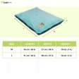 Petter World Luxury Reversible Chopped Foamed Pillow Bed with Soft Fur for Dogs (Turquoise) on Sale