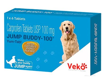 Veko Jump Buddy (Carprofen) 100mg Tablet for Dogs (pack of 6 tablets) Online now