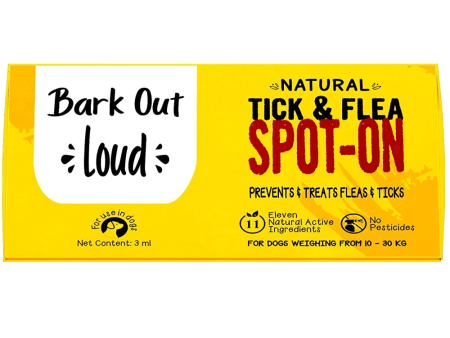 Bark Out Loud Natural Tick & Fleas Spot On Solution for Dogs and Cats (Limited Shelf Life) For Discount