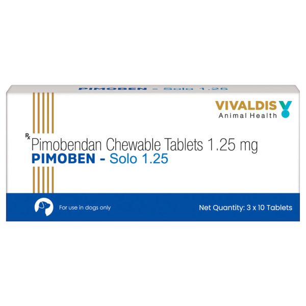 Vivaldis Pimoben (Pimobendan) Solo 1.25mg Tablet for Dogs Supply