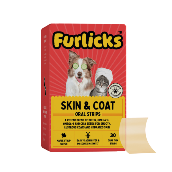 Furlicks Skin & Coat Supplement and Chip Chops Chicken and Codfish Rolls Treats Combo for Dogs Cheap