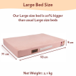 Petter World Micro Fur Orthopedic Mattress Bed with Memory Foam Base for Dogs (Peach Pearl) Fashion