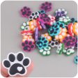 Wholesale of 3PCS Cartoon Dog Paw Silicone Focal Beads on Sale