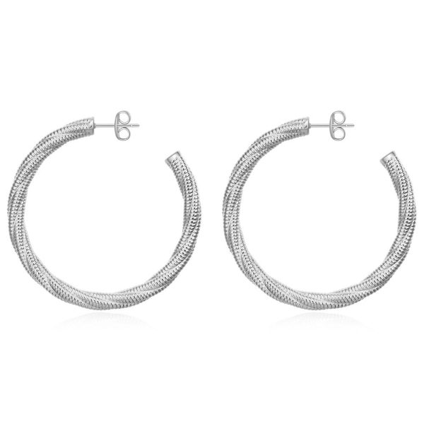 Wholesale Titanium Steel Circular Mesh 5mm Open Stainless Steel Earrings Online Sale