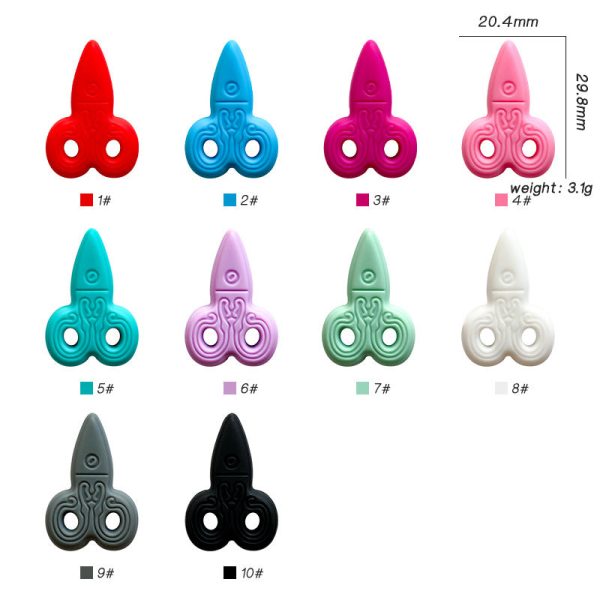 Wholesale 10PCS Creative Scissors DIY Silicone Beads Discount