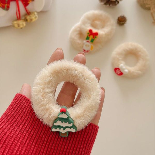 Wholesale Christmas Hair Accessories Cute Plush Scrunchie Supply