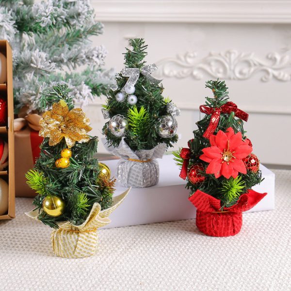 Wholesale Mini Christmas Tree Restaurant Tabletop Christmas Decorations Online now