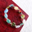 Wholesale Colorful Dried Flower Glaze DIY Elastic Bracelet Sale