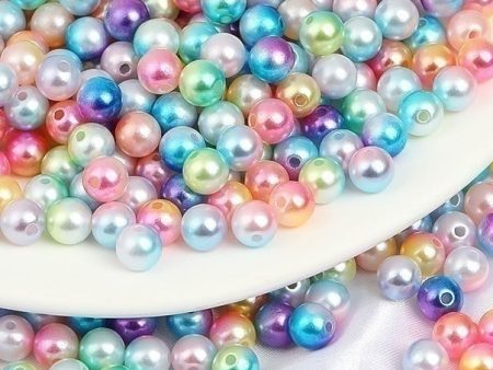 Wholesale 10mm Dual Color Gradient Beads ABS Imitation Pearl DIY Bead Accessories Cheap