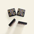 Wholesale of 3PCS Black Letter Silicone Printed Beads For Cheap