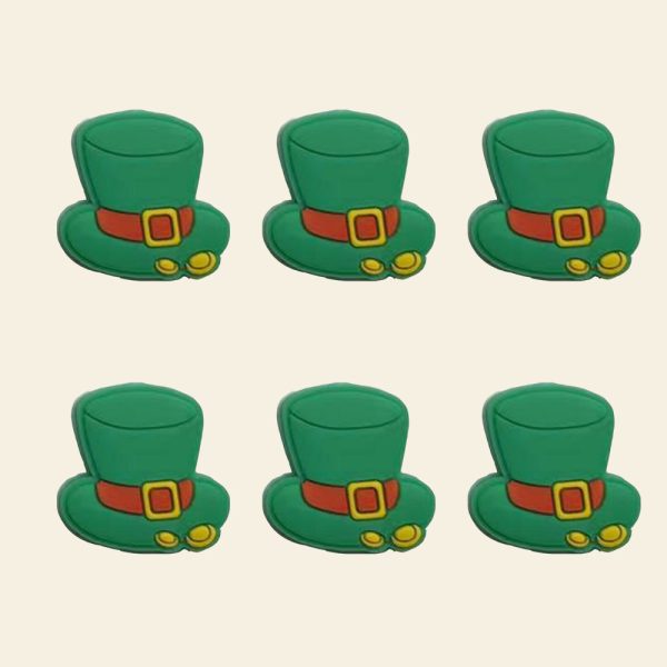 Wholesale 10PCS Carton Green Hat Silicone Beads Fashion