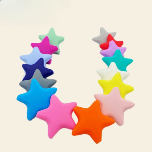 Wholesale10PCS  Pentagram DIY Silicone Beads Cheap