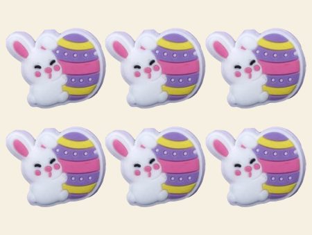 Wholesale 10PCS Carton Easter Bunny Silicone Beads Online Hot Sale