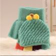 Wholesale Knitted Flip Open Fingered Children s Imitation Cashmere Gloves Online Sale