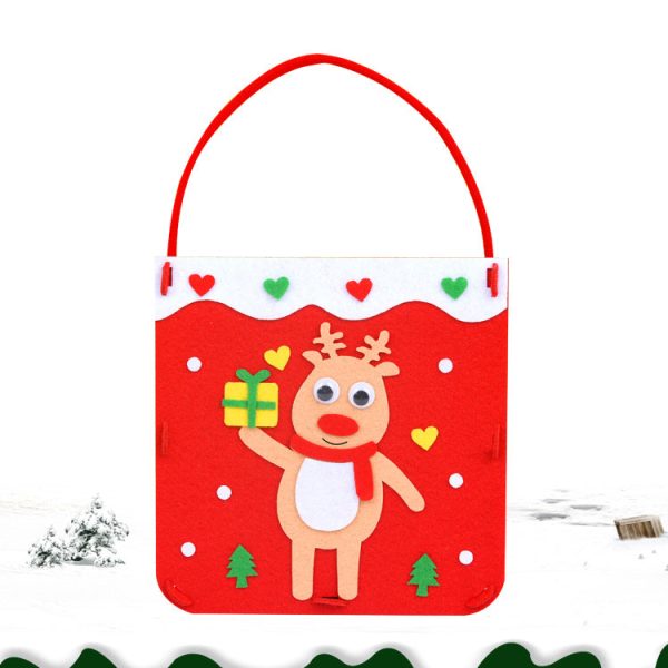 Wholesale Christmas DIY Candy Bag Kindergarten Handmade Non Woven Material Bag For Discount