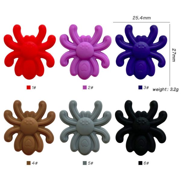 Wholesale10PCS  Silicone Solid Color Spider Beads Online Sale