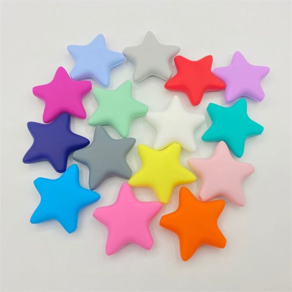 Wholesale10PCS  Pentagram DIY Silicone Beads Cheap