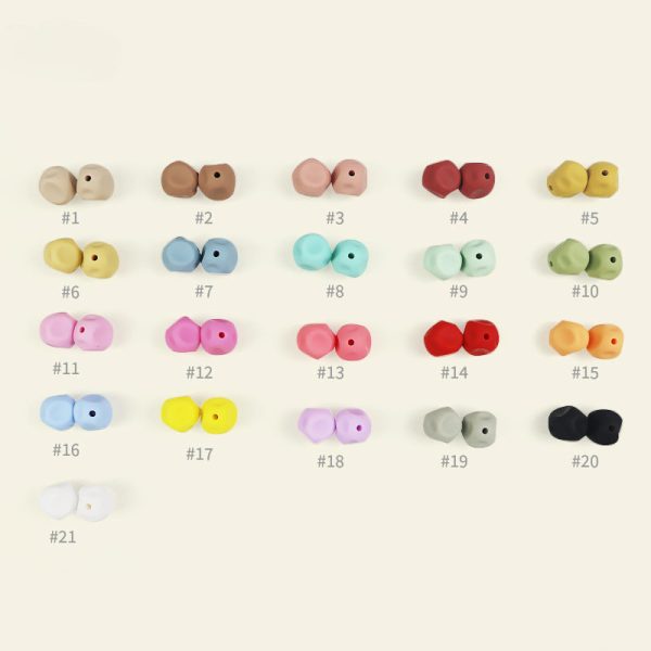 Wholesale 15mm Irregular Silicone Bead DIY Bead Pen Accessories For Cheap