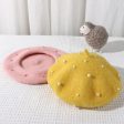 Wholesale Autumn and Winter Pearl Children s Beret Pearl Hat Online Sale