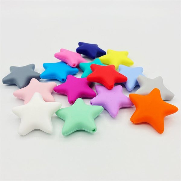 Wholesale10PCS  Pentagram DIY Silicone Beads Cheap