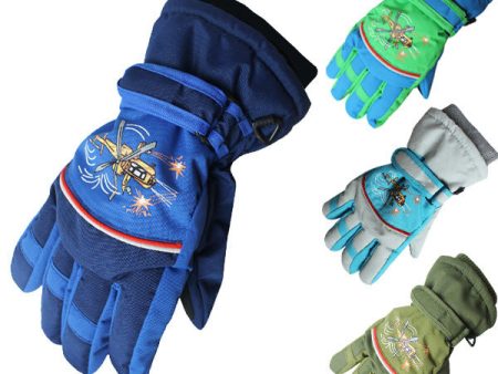 Wholesale Aircraft Children s Skiing Velvet Gloves Fashion