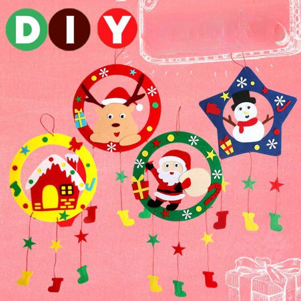 Wholesale Non-woven Wreath Hanging Accessories DIY Handmade Material Bags for Kindergarten Online Hot Sale