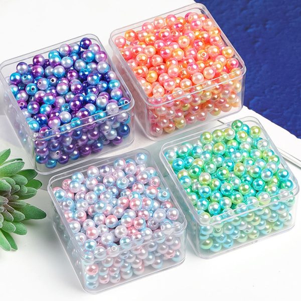 Wholesale 10mm Dual Color Gradient Beads ABS Imitation Pearl DIY Bead Accessories Cheap