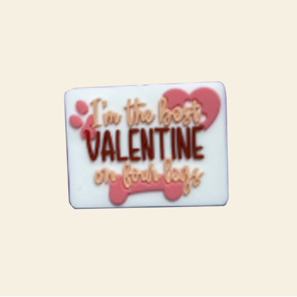 Wholesale 10PCS Valentine s Day Letters Silicone Beads Discount