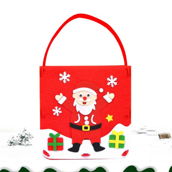 Wholesale Christmas DIY Candy Bag Kindergarten Handmade Non Woven Material Bag For Discount