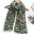 Wholesale Christmas Balinese Gauze Elderly Snowman Elk Scarves Sale