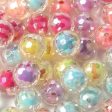 Wholesale Multi Faceted Acrylic Beads Electroplating Illusion Beads DIY Bead Accessories on Sale