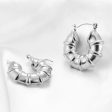 Wholesale Stainless Steel Geometric U-shaped Striped Vintage Minimalist Earrings For Cheap