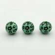 Wholesale 10pcs Flower Printed Wooden Beads Fashion