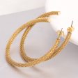 Wholesale C-shaped Stainless Steel 18K Gold Earrings with Openings Online Sale