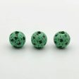 Wholesale 10pcs Flower Printed Wooden Beads Fashion