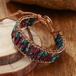 Wholesale Imperial Stone Cow Leather Rope Hand Woven Ethnic Style Leather Bracelet Discount