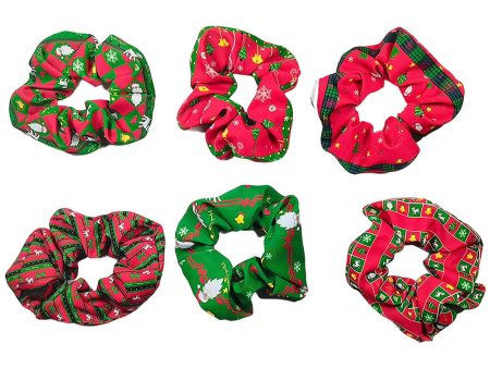 Wholesale Christmas Large Intestine Fabric Hair Ties Cheap