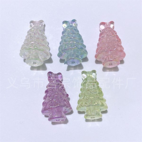 Wholesale 200PCS Acrylic Starry Sky Luminous Christmas Tree Christmas Bells DIY Beads Discount