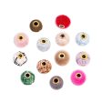 Wholesale 50PCS Colored Fuzzy Balls Metal Straight Hole Loose Beads Discount