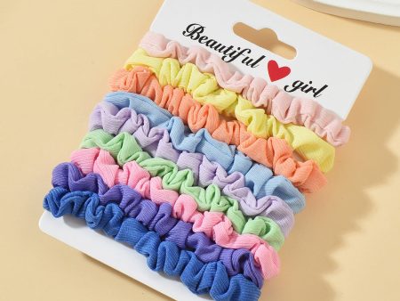 Wholesale High Elastic Pleated Fresh Candy Color Hair Rope Sale