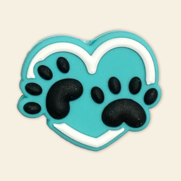 Wholesale 10pcs Loving Dog Paws Silicone Focal Beads Cheap