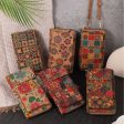 Wholesale Vintage Bohemian Style Wallet, Wood Grain Mobile Phone Bag, Zero PU Wallet on Sale