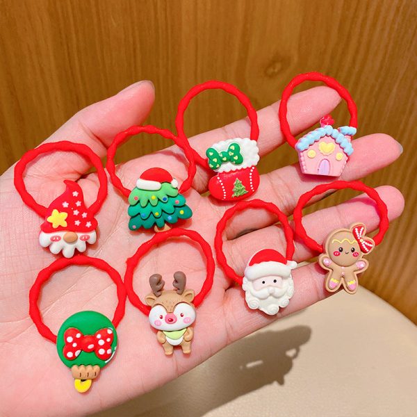 Wholesale Children s Cartoon Christmas Plastic Hair Ties Online