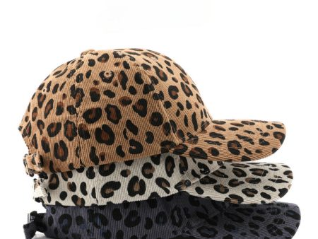 Wholesale Autumn and Winter Corduroy Leopard Print Baseball Cap Sale