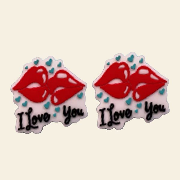 Wholesale 10PCS Valentine s Day I LOVE YOU Silicone Beads Online