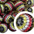 Wholesale 20MM Resin Diamond Ball Beads Red White and Black Striped Diamond Ball Beads Sale