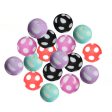 Wholesale 50PCSPolka Dot Cartoon Leopard Print Silicone Balls on Sale